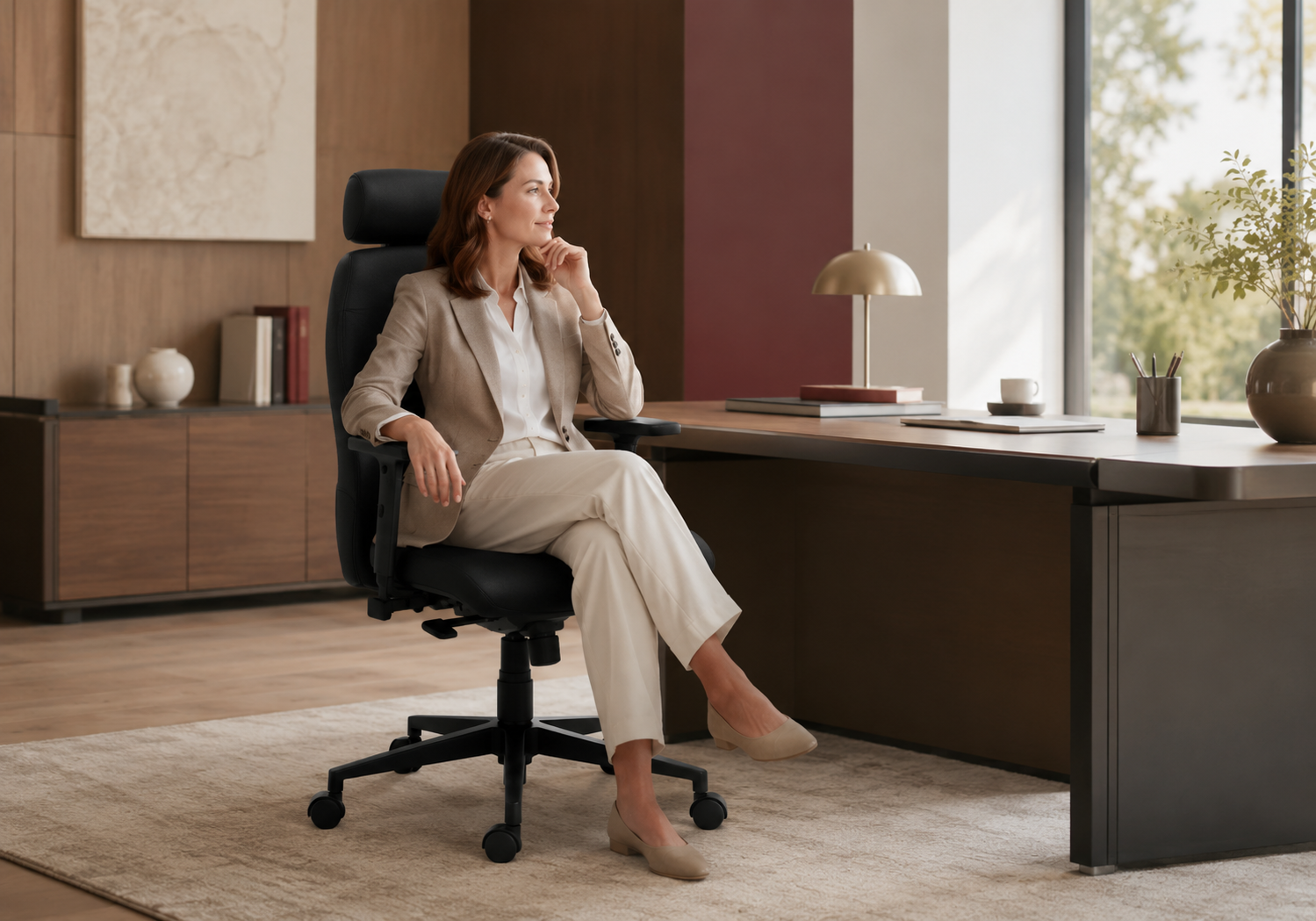 Poltrona ufficio sincronizzata Linea Marten